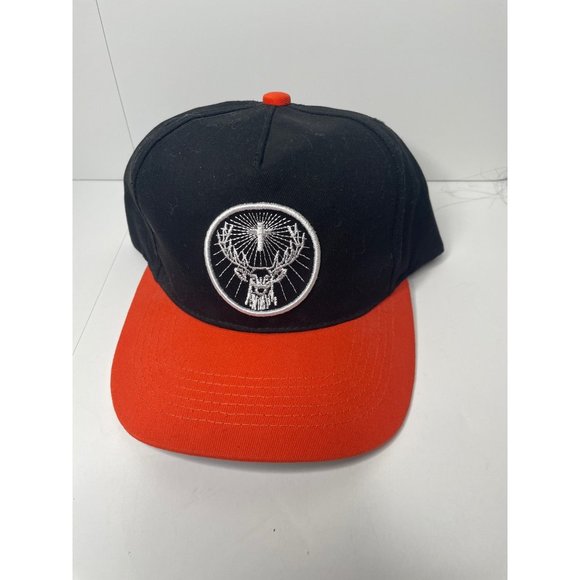 Jaegermeister cap Embroidered Logo Adjustable Snapback orange/black - Picture 1 of 9